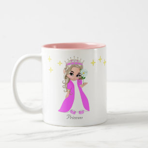 Cute Fairy Princess & Stars  Two-Tone Coffee Mug