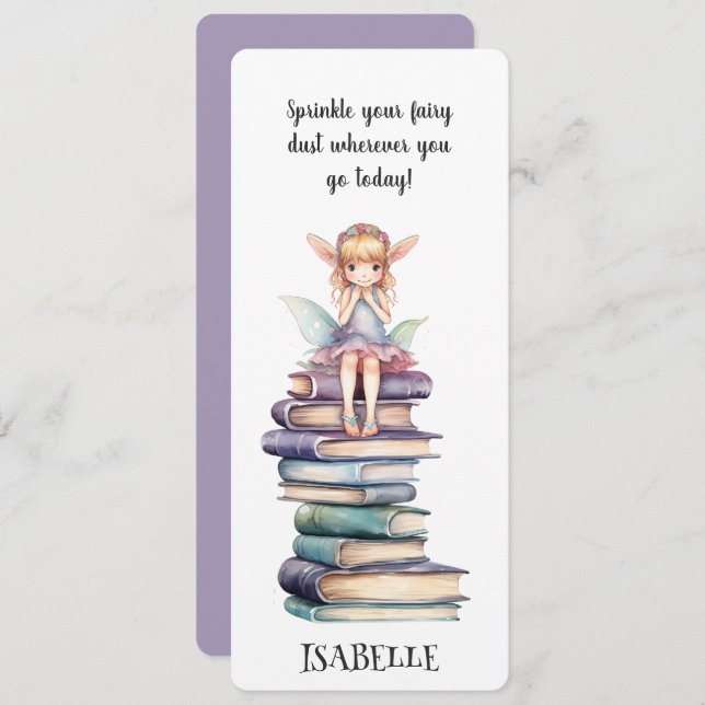 Cute Fairy Quote Books Bookmark (Front/Back)