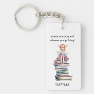Cute Fairy Quote Books Personalised Key Ring