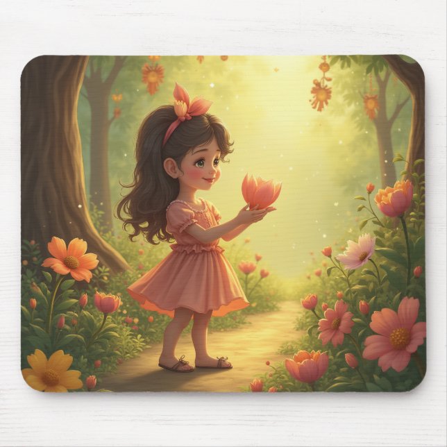 cute fairy tale girl mouse pad (Front)