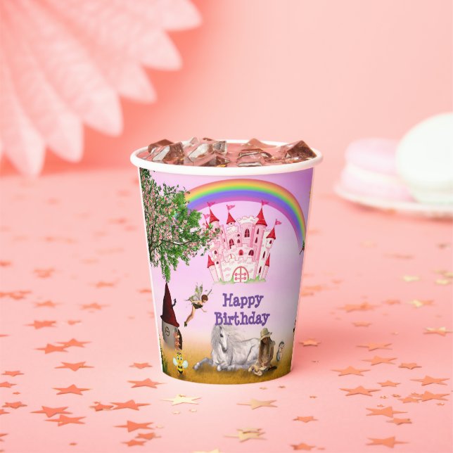 Cute Fairy-Themed Party Cups (Insitu)