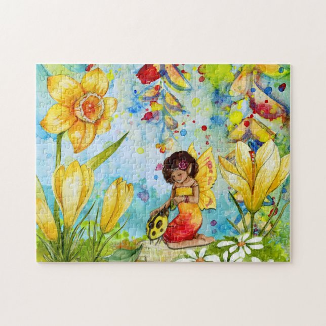 Cute Fairy With A Ladybug_GC - Jigsaw Puzzle (Horizontal)