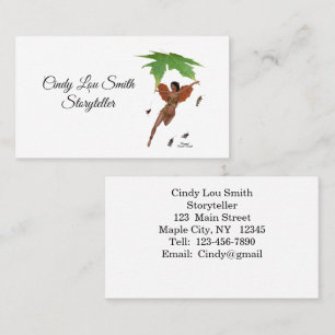 Cute Fairy With Brown Wings Business Card