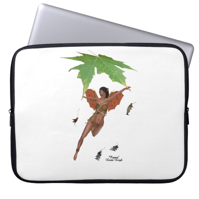 Cute Fairy With Brown Wings Laptop Sleeve (Front)