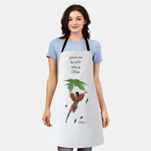 Cute Fairy With Brown Wings Women's Apron
