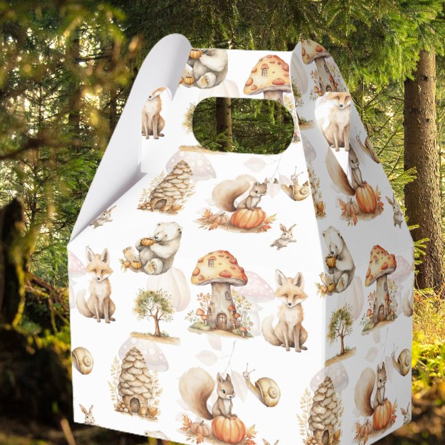Cute Fairy Woodland Animal Pattern Favour Box (Creator Uploaded)