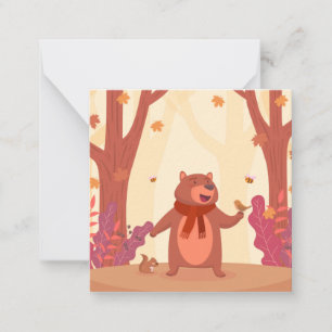 Cute Fall Bear Card