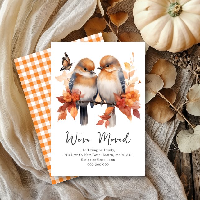 Cute Fall Birds | We've Moved Address Announcement (Creator Uploaded)