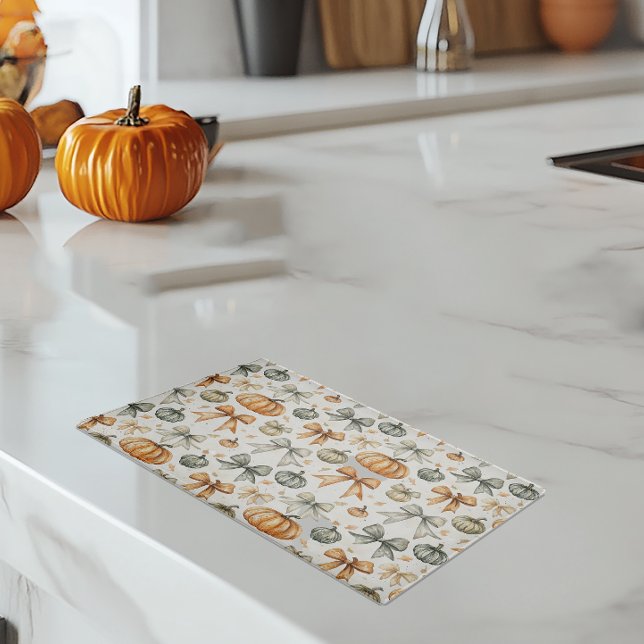 Cute Fall Bow Pattern Cutting Board (Creator Uploaded)