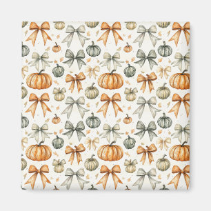 Cute Fall Bow Pattern Magnet