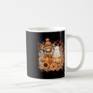 Cute Fall Cow Ghost Spooky Season Autumn Halloween Coffee Mug