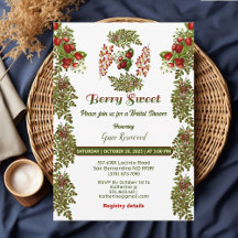 Cute Fall Foliage Autumn Berry Sweet Bridal Shower