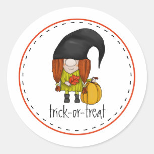 Cute Fall Gnome Girl Sticker