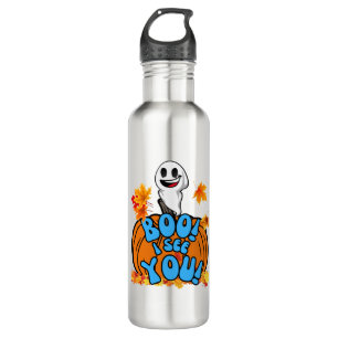 Cute Fall Halloween ghost Boo! I see You! Sticker 710 Ml Water Bottle