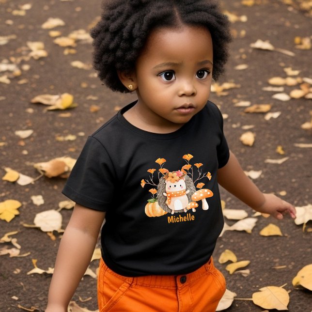 Cute Fall Hedgehog Toddler T-shirt (Creator Uploaded)