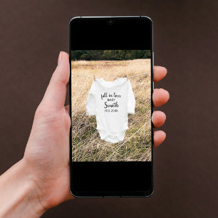 Cute Fall In Love Autumn Photo Pregnancy Announcement