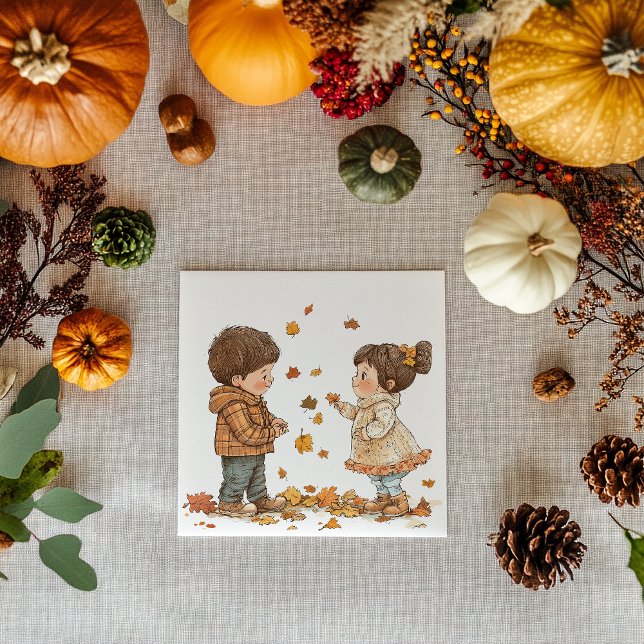 Cute Fall Kids Napkin (Creator Uploaded)