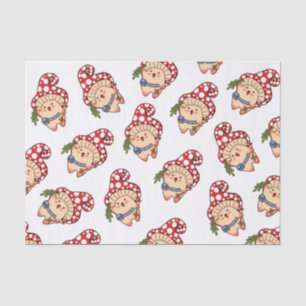 Cute Fall Mushroom Forager Tissue Paper