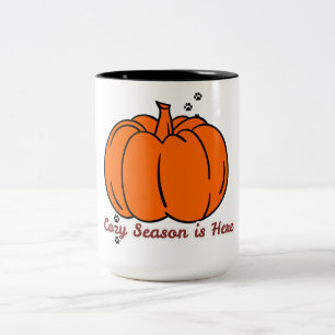Cute Fall Pumpkin Coffee Mug   Cosy Season Autumn 
