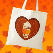 Cute Fall Pumpkin Spice Latte Love White