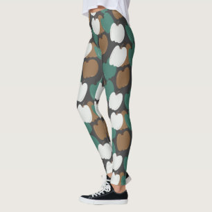 Cute Fall Pumpkins Earthy Tone Leggings