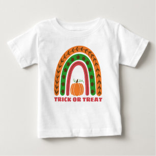 Cute Fall Rainbow With Pumpkin Halloween  Baby T-S Baby T-Shirt