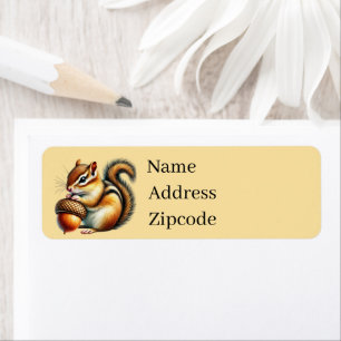 Cute Fall Seasonal chipmunk lovers Return Address Label