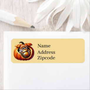 Cute Fall Seasonal chipmunk Return Address Label