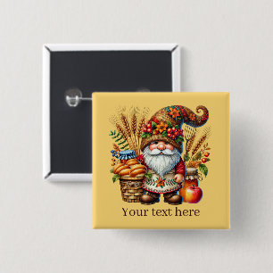 Cute Fall Seasonal gnome party  15 Cm Square Badge