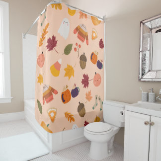 Cute Fall Shower Curtain