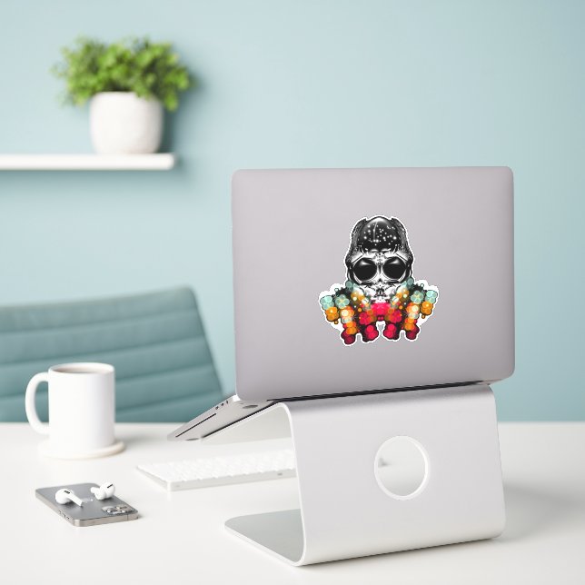 Cute Fall Spider with Dewdrop Hat (Laptop On Desk)