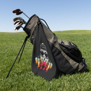 Cute Fall Spider with Dewdrop Hat Golf Towel
