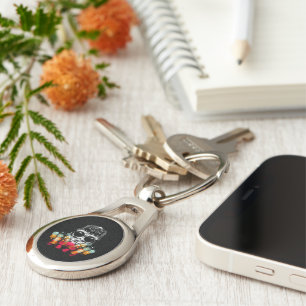 Cute Fall Spider with Dewdrop Hat Key Ring