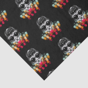 Cute Fall Spider with Dewdrop Hat Pattern Tissue Paper