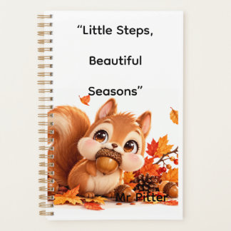 Cute Fall Squirrel Planner Editable