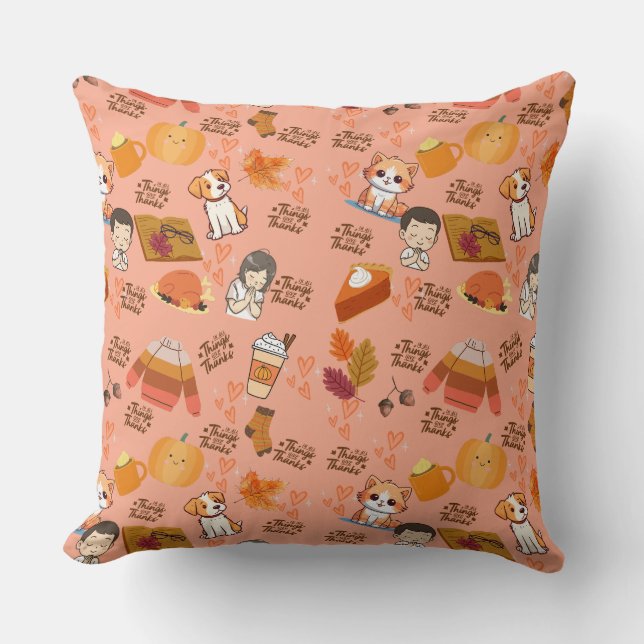 Cute Fall Throw pillow (Front)