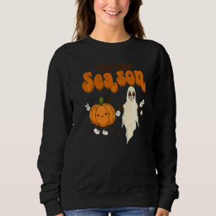 Cute Fall Tis' The Season Halloween Ghost Pumpkin Sweatshirt