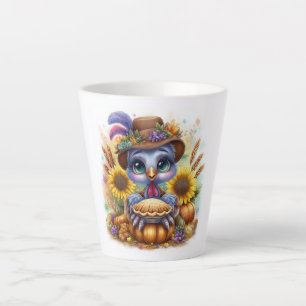 Cute Fall Turkey Latte Mug