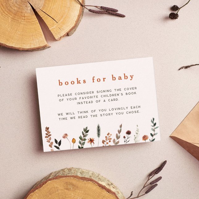 Cute Fall Wildflower Books for Baby Enclosure Card (Creator Uploaded)