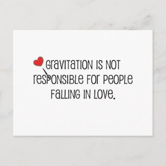 Cute, "Falling in love" quote Postcard