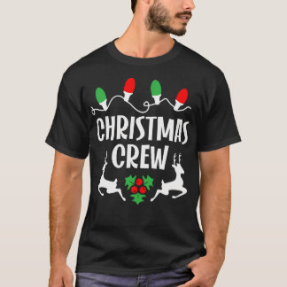 Cute Family Christmas Crew Matching 	 Gift Lights T-Shirt