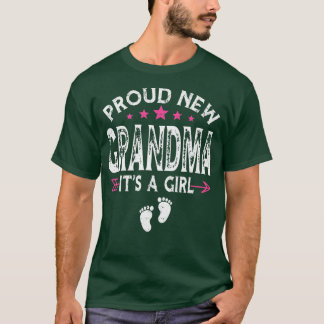 Cute Family Gender Reveal Proud New Grandma It's A T-Shirt