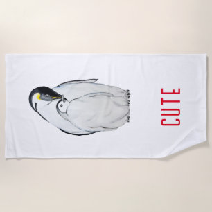 Cute family of emperor penguins T-Shirt Beach Towel