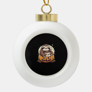 Cute family of sloths Essential T-Shirt Ceramic Ball Christmas Ornament