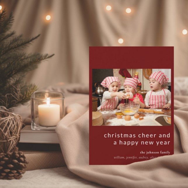 Cute Family Photo Holiday Christmas Card (Creator Uploaded)