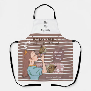 Cute family-proud cat lovers and pet families apron