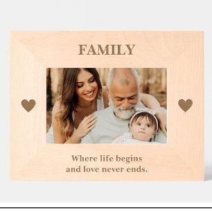 Cute Family Quote Custom Wood Frames