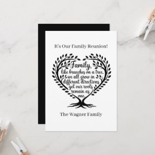 Cute Family reunion add name Invitation