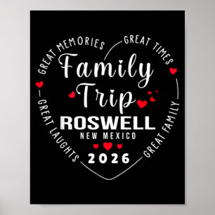 Cute Family Trip Roswell New Mexico 2026 Memories Poster
