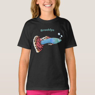 Cute fancy guppy tropical fish cartoon  T-Shirt